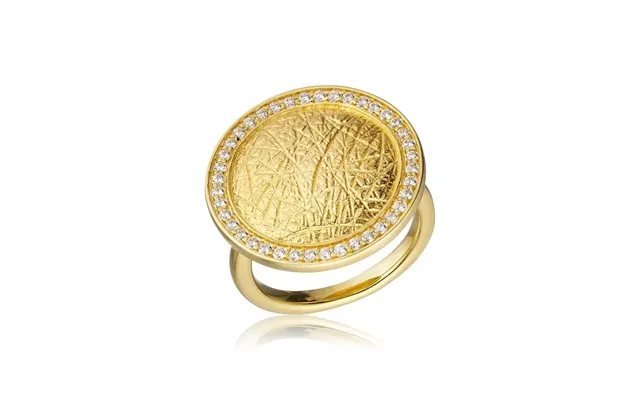 Ring I Guldbelagt Sølv - 56