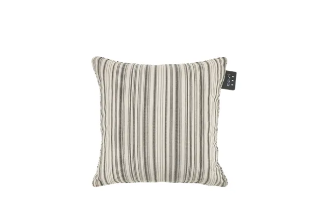 Cosi Fires Cosipillow Striped Varmepude, Genopladeligt Batteri, Kvadratisk - Hvid Sort Stof 50x50