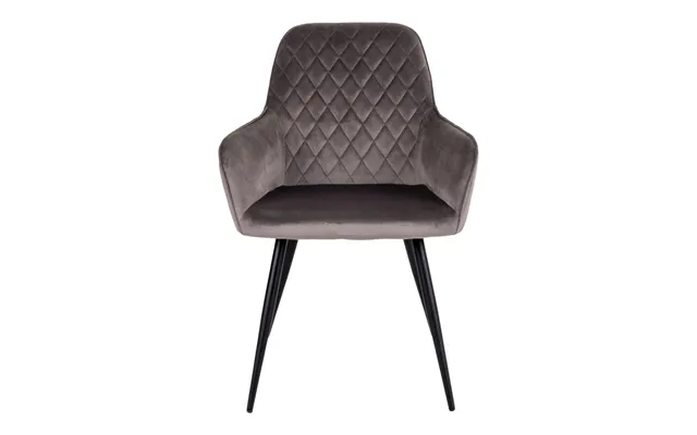 House Nordic Harbo Spisebordsstol - Mushroom Velour Og Metal, M