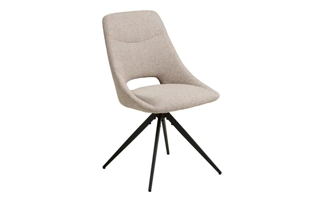 House Nordicâ Dokka Spisebordsstol, M. Drejefod - Sand Polyester Og Sort Stål