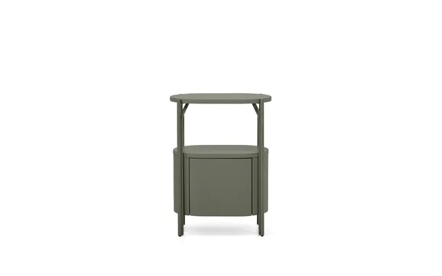 Kave Home Arely Badeværelsesvaskeskab, M. 1 Skuffe - Grøn Mdf Og Stål 60x40