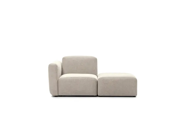 Kave Home Neom 1 Pers. Modulsofa Med Rygmodul - Beige Interlock Vævet Stof 169cm