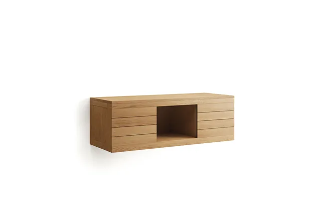 Kave Home Yenit Væghængt Badeværelsesskab - Natur Teaktræ 120x45