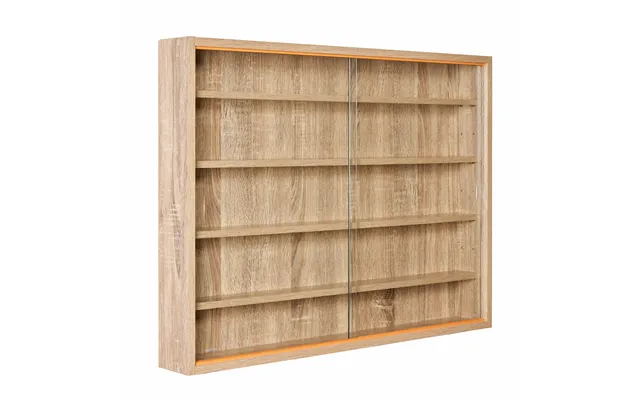 Nordic Living Collection Collectizioni Vægskab, M. 2 Glasskydelåger Og 4 Hylder - Natur Sonoma-eg-finish Mdf