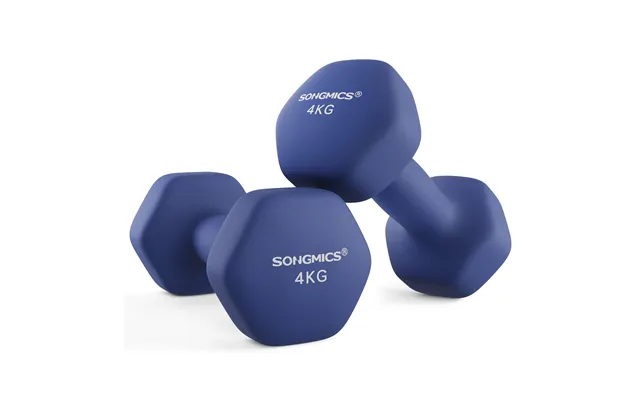 Songmics Håndvægte Sæt Med 2 Håndvægte Sekskant Neoprenbelægning Styrketræning Træning Fitness Træning Hjem