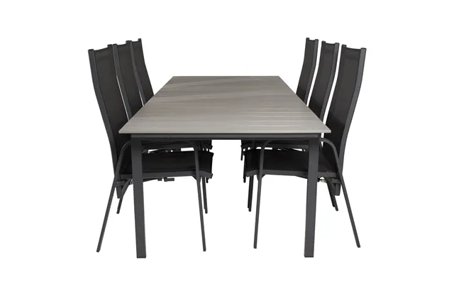 Venture Design Havesæt, M. Levels Bord, M. Udtræk Og 6 Copacabana Recliner Stole - Aintwood Alu