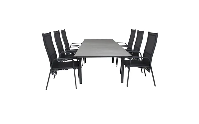 Venture Design Havesæt, M. Levels Bord, M. Udtræk Og 6 Copacabana Recliner Stole - Aintwood Alu
