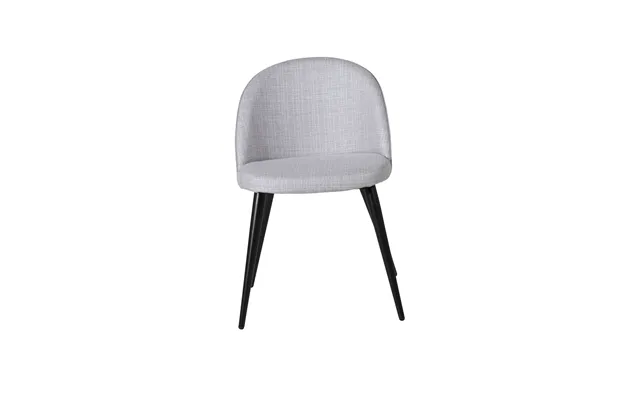 Venture Design Velvet Spisebordsstol - Lysegrå Polyester Og Sort Metal product image