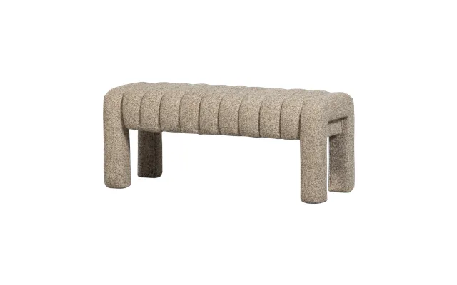 Woood Frex Bænk, Rektangulær - Brun Bouclé Stof 110x43