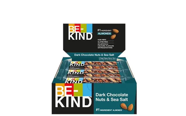 12 X Bekind Core Bar 40 G Dark Chocolate Nuts & Sea Salt