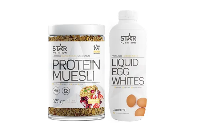 Flydende Æggehvider & Protein Muesli