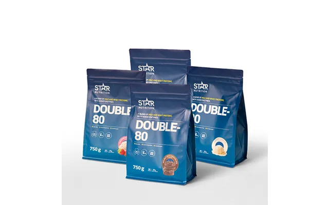 Mix&match 4 X Double-80 Proteinpulver 750 G