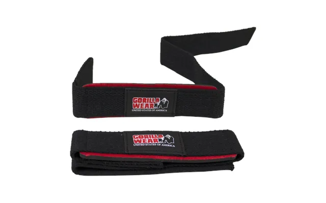 Polstrede Lifting Straps Sort Rød