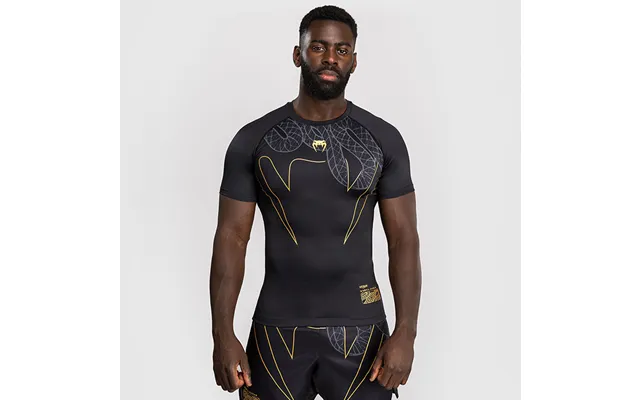 Serpenti Rashguard Kortærmet Sort Sølv Guld
