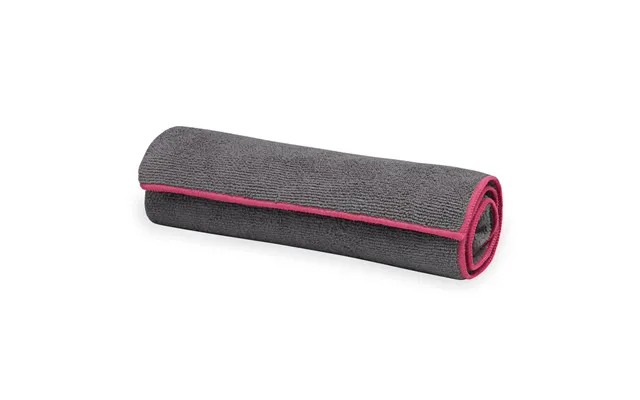 Yoga Hand Towel Frost Grey Fuchsia Red