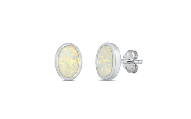 Ørestikker Med Opal - 7 X 10 Mm