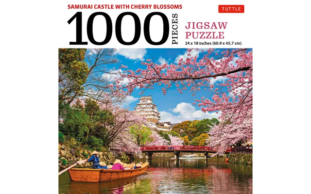 Samurai Castle With Cherry Blossoms - Puslespil Med 1000 Brikker