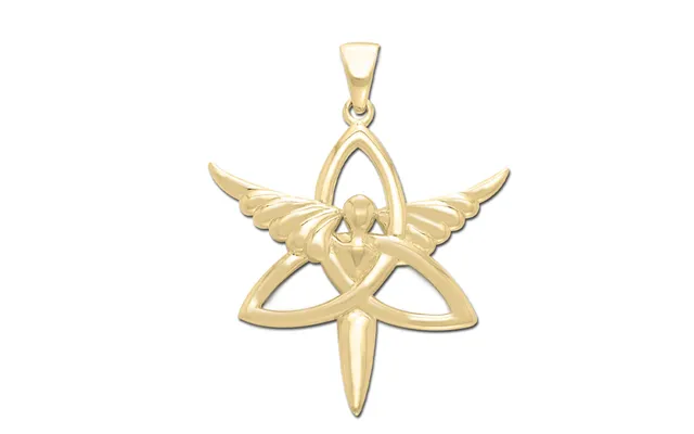 Vedhæng Med Engel Og Triquetra - Treenighedssymbolet