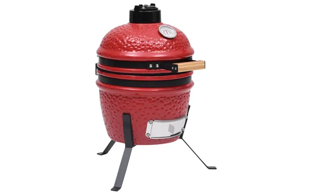 2-i-1 Kamado-røgegrill 56 Cm - Keramisk, Rød
