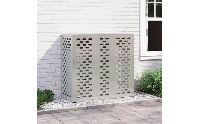Aircondition Cover - Sølv, 110 × 50 × 105 Cm, Galvaniseret Stål