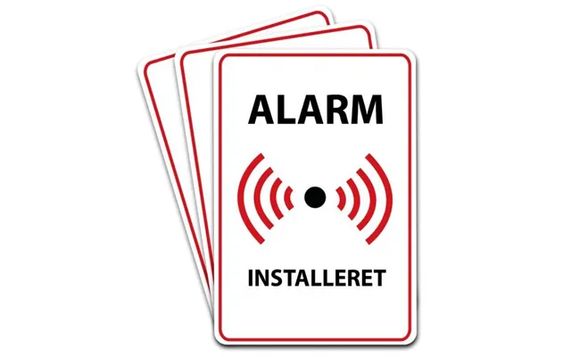 Alarm Klistermærke - Selvklæbende Alarmskilt