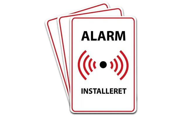 Alarm Klistermærke - Selvklæbende Alarmskilt
