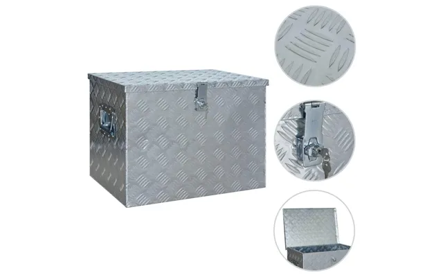 Aluminiumskasse 61 × 43 × 45,5 Cm - Sølvfarvet Værktøjskasse Med Lås