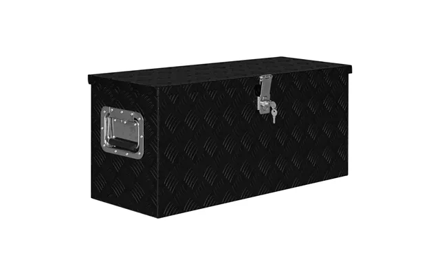 Aluminiumskasse 80×30×35 Cm - Sort Værktøjskasse Med Lås