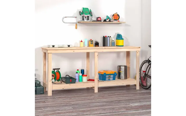 Arbejdsbord I Massivt Fyrretræ 180 × 50 × 80 Cm - Arbejdsbænk Med Hylde