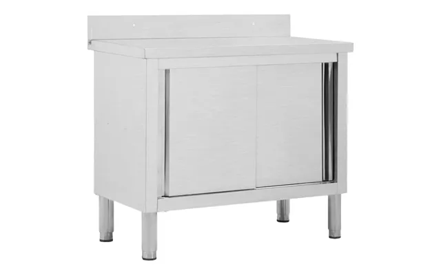 Arbejdsbord Med Skydelåger 100×50× 95-97 Cm - Rustfrit Stål