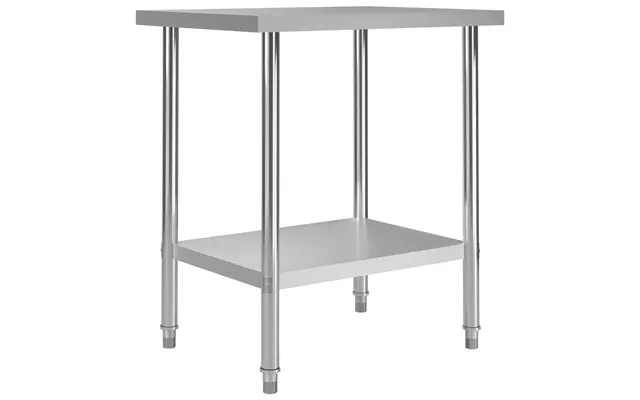 Arbejdsbord Til Køkken 80×60×85 Cm - Rustfrit Stål Med Hylde