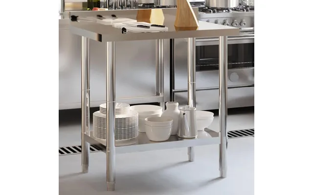 Arbejdsbord Til Køkken Med Stænkplade 82,5×55×93 Cm - Rustfrit Stål