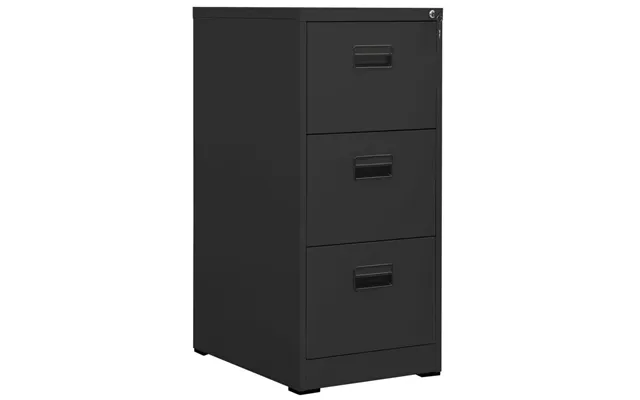 Arkivskab I Stål Med 3 Skuffer - 46×62×102,5 Cm, Antracitgrå