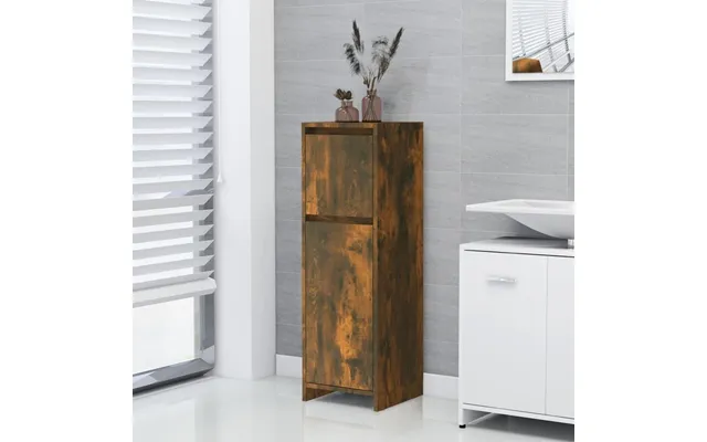 Badeværelsesskab 30×30×95 Cm - Konstrueret Træ, Røget Egetræ