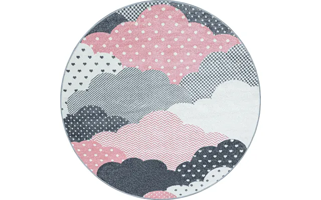 Bambi Wolken Pink Rundt Børnetæppe - 120 X 120 Cm