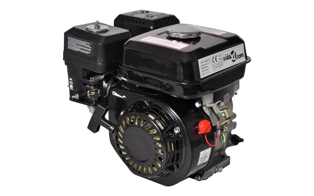 Benzinmotor 6,5 Hk 4,8 Kw - Rekylstart, Sort