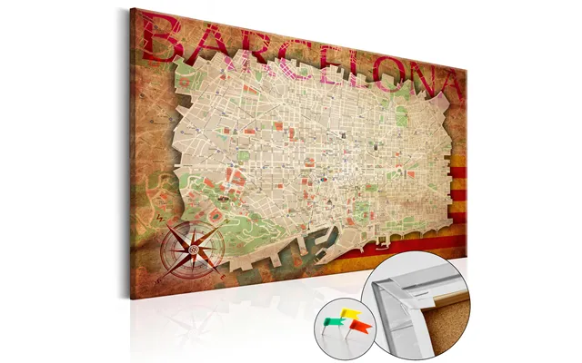 Billede På Kork - Map Of Barcelona