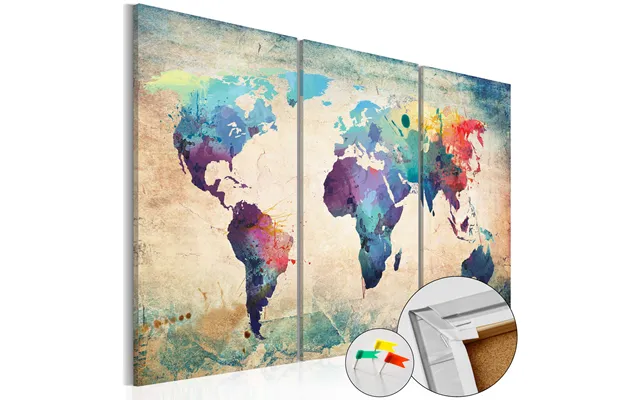 Billede På Kork - Rainbow Map