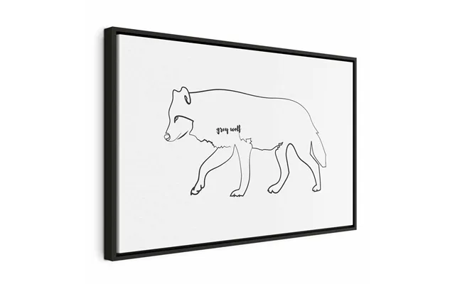 Billede På Lærred Ulv 1-delt Bredformat - 120 X 80 Cm