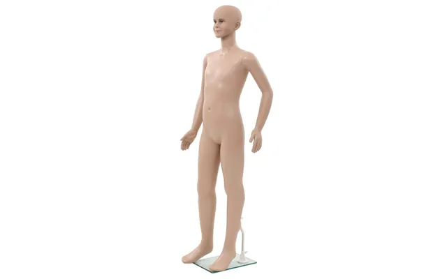Børnemannequin Med Glasbase 140 Cm - Beige