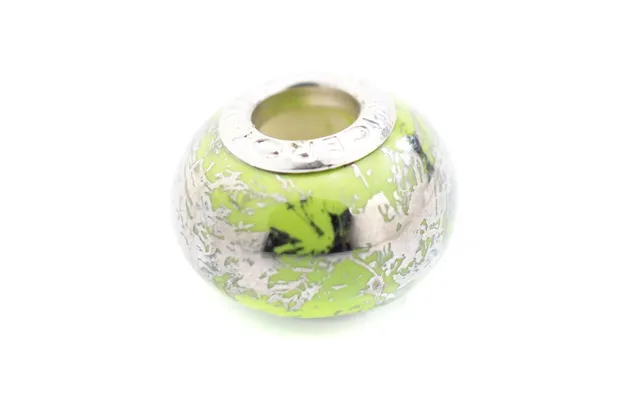 Charm-perle Vmm0125-13 - Grøn, 1 Cm, Sterling Sølv