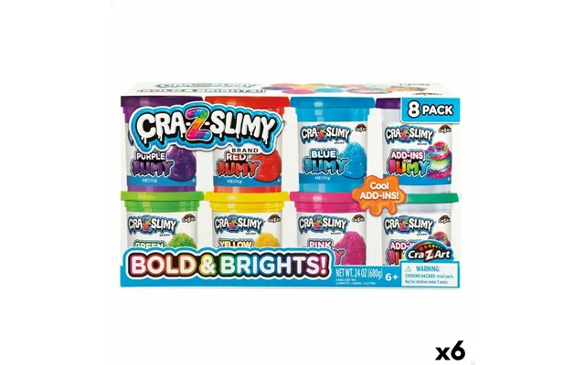 Cra-z-art Bold & Brights Slime Sæt - Modellervoks, 6 Enheder