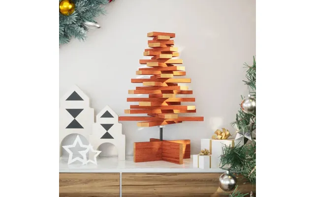 Dekorativt Juletræ 60 Cm - Massivt Fyrretræ, Gyldenbrun