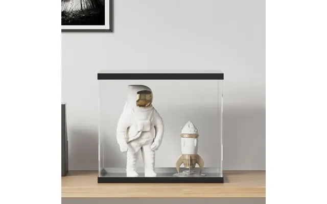 Displaykasse I Akryl - Transparent 40 × 36 × 35 Cm, Sort Top Bund