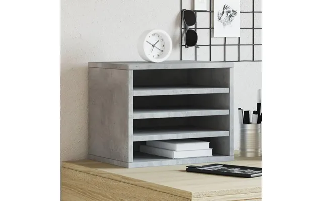 Dueslag Til Skrivebord I Konstrueret Træ, 36×26×29,5 Cm - Betongrå