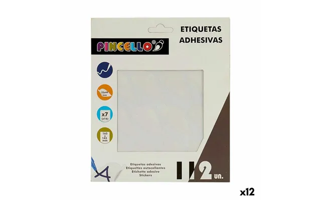 Etiketter Selvklæbende - Hvid, 22 × 49 Mm, Ark 12 Stk
