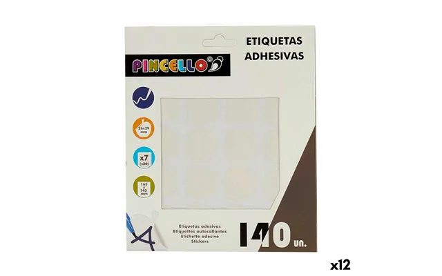 Etiketter Selvklæbende - Hvid, Æbleform, 22 × 49 Mm 12 Pk