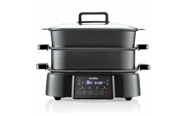 Flama 8en1 Multifunktionel Elektrisk Pande Grill - 1.250 W, Sort