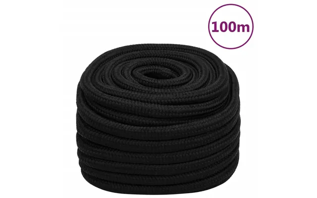 Flettet Arbejdsreb 20 Mm - Polyester, 100 M, Sort