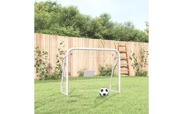 Fodboldmål Med Net 125 × 96 × 60 Cm - Stål Og Polyester, Hvid